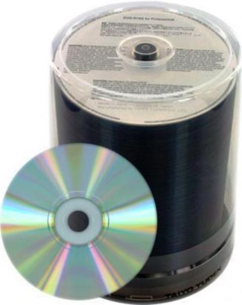 100 pack Taiyo Yuden 4.7 GB 16x Thermal printable silver DVD-R value line 
