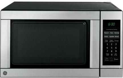 GE JES0736SMSS Countertop Microwave Oven with 700 Cooking Watts, 10 Power Levels and Glass Turntable, 0.7 cu. ft. Oven Cavity, 700 Watts, I and II Time Cook, 10 Power Levels, Electronic Touch Controls, Electronic Digital Display with Clock, Instant On Controls, Add 30 Seconds, Turntable, Kitchen Timer, Cooking Complete Reminder, Stainless Steel Color Appearance, Black Case Color, Stainless Steel Door (JES07-36SMSS JES07 36SMSS)