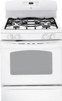 GE General Electric JGB281DERWW Freestanding Gas Range with 4 Sealed Burners, 30" Size, Gas Fuel Type, 5.0 cu. ft. Oven Capacity, Self-Clean Oven Cleaning, Sealed Cooktop Burners, 1 - 15,000 BTU High-Output Burner, 1 - 5,000 BTU/600 BTU Precise Simmer Burner, 1 - 11,000 BTU All-Purpose Burners, 1 - 9,500 BTU All-Purpose Burners, QuickSet IV QuickSet Oven Controls, Electronic Ignition Syste, White Color (JGB281DERWW JGB281DER-WW JGB281DER WW JGB281DER JGB 281DER JGB-281DER) 