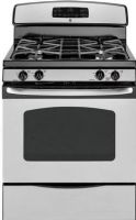GE General Electric JGB281SERSS Freestanding Gas Range with 4 Sealed Burners, 30" Size, Gas Fuel Type, 5.0 cu. ft. Oven Capacity, Self-Clean Oven Cleaning, Sealed Cooktop Burners, 1 - 15,000 BTU High-Output Burner, 1 - 5,000 BTU/600 BTU Precise Simmer Burner, 1 - 11,000 BTU All-Purpose Burners, 1 - 9,500 BTU All-Purpose Burners, QuickSet IV QuickSet Oven Controls, Electronic Ignition Syste, Stainless Steel Finish (JGB281SER SS JGB281SER-SS JGB281SER JGB-281SER JGB 281SER) 
