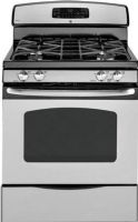 GE General Electric JGB295SERSS Freestanding Gas Range with 4 Sealed Burners, 30" Size, 5.0 cu. ft. Capacity, Super Large Oven Unit Capacity, Range with Storage Drawer Configuration, Electronic Ignition System, Self-Clean Oven Cleaning Type, 1 - 9500/850 BTU All-Purpose Burners, 1 - 11,000 BTU High Output Burner, 1 - 16,000 BTU Power Boil Burner, 1 - 5000/600 BTU Precise Simmer Burner, White Color (JGB295SERSS JGB295SER-SS JGB295SER SS JGB295SER JGB-295SER JGB 295SER) 