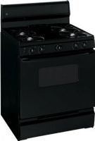 GE General Electric JGBS07DEMBB Gas Range with 4 Open Burners, 30" Size, 4.8 cu. ft. Upper Oven Capacity, Standard-Clean Oven Cleaning, Standard Cooktop Burners, 4 at 9,100 BTU/850 BTU All-Purpose Burners, 140 degree of turn Valves, Porcelain-Steel Removable Square Grates, Electronic Ignition System, 2 Oven Racks, ADA Compliant, Porcelain-Enameled Cooktop, Lift-Up Cooktop, Black Color (JGBS07DEMBB JGBS07DEM-BB JGBS07DEM BB JGBS07DEM JGBS-07DEM JGBS 07DEM) 