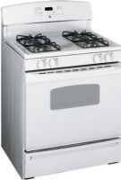 GE General Electric JGBS18DENWW Gas Range with 4 Sealed Burners, 30" Size, 4.8 cu. ft. Upper Oven Capacity, Standard-Clean Oven Cleaning, Sealed Cooktop Burners, 4 at 9,500 BTU/850 BTU Cooktop Burners - All-Purpose Burners, 140 degree of turn Valves, QuickSet III Electronic Oven Controls, One-Piece Upswept Porcelain-Enameled Cooktop, Standard Porcelain-Steel Removable Square Grates, White Color (JGBS18DENWW JGBS18DEN-WW JGBS18DEN WW JGBS18DEN JGBS-18DEN JGBS 18DEN) 