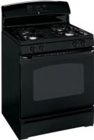 GE General Electric JGBS23DEMBB Gas Range with 4 Sealed Burners, 30" Size, 4.8 cu. ft. Upper Oven Capacity, Standard-Clean Oven Cleaning, Sealed Cooktop Burners, 1 at 12,000 BTU/1,000 BTU High-Output Burner, 1 at 5,000 BTU/600 BTU Precise Simmer Burner, 2 at 9,500 BTU/850 BTU All-Purpose Burners, 270 degree of turn Valves, QuickSet III Electronic Oven Controls, Black Color (JGBS23DEMBB JGBS23DEM-BB JGBS23DEM BB JGBS23DEM JGBS-23DEM JGBS 23DEM) 