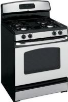 GE General Electric JGBS23SEMSS Gas Range with 4 Sealed Burners, 30" Size, 4.8 cu. ft. Upper Oven Capacity, Standard-Clean Oven Cleaning, Sealed Cooktop Burners, 1 at 12,000 BTU/1,000 BTU High-Output Burner, 1 at 5,000 BTU/600 BTU Precise Simmer Burner, 2 at 9,500 BTU/850 BTU All-Purpose Burners, 270 degree of turn Valves, QuickSet III Electronic Oven Controls, Stainless Steel Color (JGBS23SEMSS JGBS23SEM-SS JGBS23SEM SS JGBS23SEM JGBS-23SEM JGBS 23SEM) 