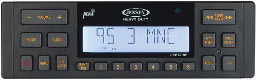 Jensen JHD1130WP Heavy Duty Short DIN Stereo, 30W x 4 Max Output Power, 12V DC Power, Reduced to Less Than 3
