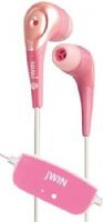 jWIN JHE22PNK In-Ear Stereo Headphones, Pink, Frequency response 20Hz-20kHz, Sensitivity 102dB, Maximum Input Power 5mW, Comfortably designed earbuds with in-live volume control gives user super-deep and dynamic bass performance, Standard 3.5mm Stereo Mini Plug Connector, UPC 639247140745 (JHE-22PNK JHE 22PNK JHE22-PNK JHE22 PNK) 