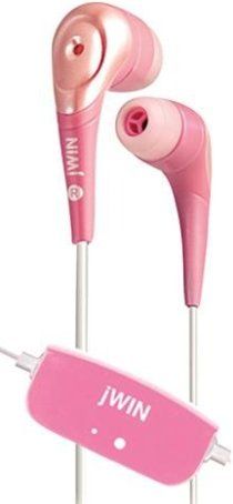 jWIN JHE22PNK In-Ear Stereo Headphones, Pink, Frequency response 20Hz-20kHz, Sensitivity 102dB, Maximum Input Power 5mW, Comfortably designed earbuds with in-live volume control gives user super-deep and dynamic bass performance, Standard 3.5mm Stereo Mini Plug Connector, UPC 639247140745 (JHE-22PNK JHE 22PNK JHE22-PNK JHE22 PNK)