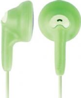 jWIN JHE25GRN Bubble Gum Earphones, Green, Frequency response 20Hz-20kHz, Ideal for portable digital audio devices, Flexible jelly feel for a comfortable fit, Let the music fill your ears with fashionable stereo earphones, 15mm driver size, 4' Cable length (JH-E25GRN JHE-25GRN JHE25-GRN JHE25 GRN) 
