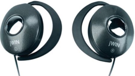 jWIN JHE45BLK Ultra Lightweight Ear-Clips for Digital Devices with In-Line Volume Control, Black, Comfortable, Ultra-Lightweight Ear-Clip Design, Ideal For Digital Devices, Such As Ipod, Minidisc, Mp3 & Cd Players, High-Performance Speakers, In-Line Volume Control, UPC 639247144507 (JHE45-BLK JHE45 BLK JHE-45BLK JHE 45BLK)