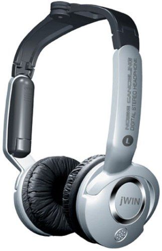 jWIN JH-P8080 Super Noise Canceling Headphones with Carry Pouch and Dual Prong Airline Plug; Foldable / adjustable / collapsible design; Lightweight and comfortable to Wear; Considerably enhances audio sound quality in noisy environments (JHP8080 JH P8080 JHP-8080 JHP 8080)