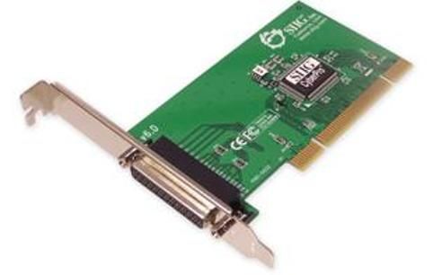 SIIG JJ-P00112-S6 CyberParallel PCI, CyberPro Controller Type, 1 x 25-pin DB-25 IEEE 1284 Parallel External and 1 x 25-pin DB-25 Female IEEE 1284 Parallel External Ports, 3.3 V DC and 5 V DC Input Voltage, EPP/ECP, SPP and BPP Parallel Port Modes, PCI-X Host Interface, PCI IRQ sharing feature reduces IRQ conflicts IRQ, CyberPro Controller Type (JJ P00112 S6 JJP00112S6) 