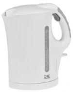Kalorik JK 39825 W 1.75 QT White Water Kettle; Automatic stop when water boils; Strix controller; Water gauge indicator, control light; Rubberized handle pad; Locking lid with opening button; Immersed stainless steel heating element; Dimensions: 8.5 x 5.25 x 8.33; 1500W; UPC 848052002074 (JK39825W JK 39825 W) 