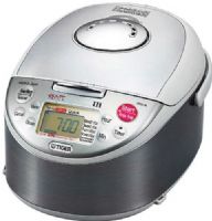 Tiger JKC-R18U Multi-Function Induction Heat Rice Cooker, 10 cups dry rice capacity makes up to 20 cups of cooked rice, Water level marks on inner surface of rice cooking bowl ensures the correct amount of water is added, Indicator lights show whether cooking or warming mode is in use, Scratch resistant, Non-stick cooking bowl to make clean-up easy, Built in carrying handle for safe and easy moving (JKC R18U JKCR18U) 