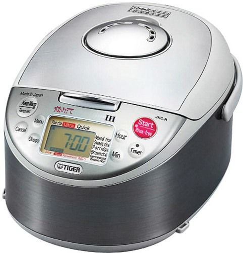 Tiger JKC-R18U Multi-Function Induction Heat Rice Cooker, 10 cups dry rice capacity makes up to 20 cups of cooked rice, Water level marks on inner surface of rice cooking bowl ensures the correct amount of water is added, Indicator lights show whether cooking or warming mode is in use, Scratch resistant, Non-stick cooking bowl to make clean-up easy, Built in carrying handle for safe and easy moving (JKC R18U JKCR18U)