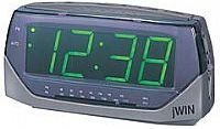 JWin JL-304 AM/FM Alarm Clock Radio with Big Number Display, Large LED Display 6.25 x 2 (JL304 JL 304)