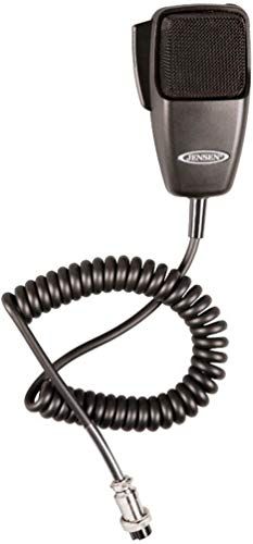 Jensen JMICHND Bus Hand Held Microphone, Fits with JENSEN JHD1510 & JHD3510 Stereos When Used with 31100037 4-Pin Microphone Adapter, Fits with JENSEN PADIN4 PA/DVD Controller, Momentary Push to Talk Button, Thumb Wheel Variable Gain Control Level, Metal Mounting Clip and Hardware, Standard 4-Pin Connector, 8 ft. Fully Extended Coiled Cable, UPC 681787021534 (JM-ICHND JMI-CHND JMICH-ND)