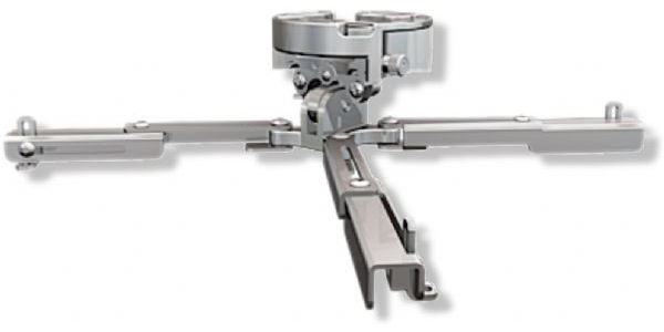 Crimson AV JRS Universal projector mount; Low-profile, holds projector close to ceiling for a subtle appearance; Completely pre-assembled mounting interface for quick installation; Fully adjustable roll, pitch and yaw; Quick release mechanism allows for easy service of projector; Mounts to any 1.5