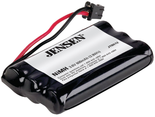 Jensen JTB512 Cordless Phone Battery; Cordless Phone Battery for AT&T, Cobra, Panasonic, Sharp, Sony, Toshiba, and Uniden phones; Offers long life and consistently reliable performance; Advanced engineering and state-of-the-art manufacturing; 800 mAh, 3.6 V; UPC 044476085819 (JTB512 JTB512)