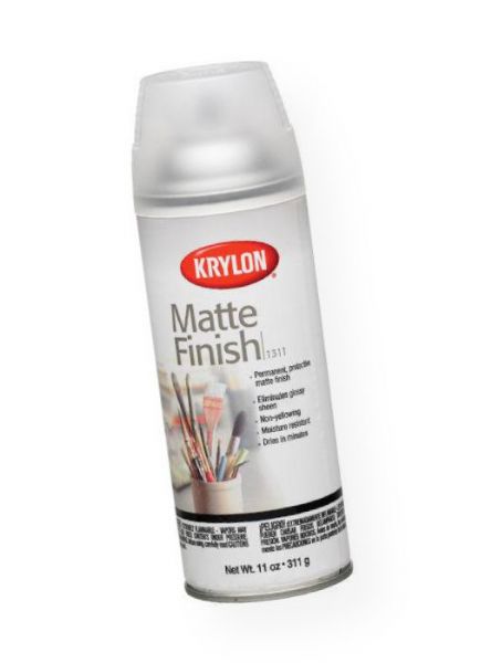 Krylon K1311 Matte Finish Spray; Dries in minutes to a permanent non-glossy finish on artwork and photographs; Provides a durable protective coating; 11 oz can; Shipping Weight 0.94 lb; Shipping Dimensions 7.75 x 2.75 x 2.00 in; UPC 724504013112 (KRYLONK1311 KRYLON-K1311 KRYLON/K1311 ARTWORK)