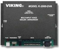 Viking Electronics K-2000-DVA Multi-Input Voice Alarm Dialer and Announcer; 8 minutes of record time (1 minute per input); Non-volatile memory (no batteries required), Stores up to seven 16-digit numbers and one 32 digit phone number per input trigger (K 2000 DVA K2000DVA K-2000 K2000-DVA K2000) 
