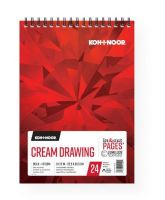Koh-I-Noor K26170211012 Cream Drawing Paper 9" x 12"; Fine tooth texture perfect for final artwork; The drawing pads are dual loop wire bound construction and features "In & Out" pages that allow you to remove sheets from the pad for drawing, reworking, scanning, and more upon completion, simply return the sheets into the pad; 90 lb (147 gsm); 24 Sheets; Shipping Weight 0.8 lb; UPC 014173412294 (KOHINOORK26170211012 KOHINOOR-K26170211012 KOHINOOR/K26170211012 ARTWORK) 