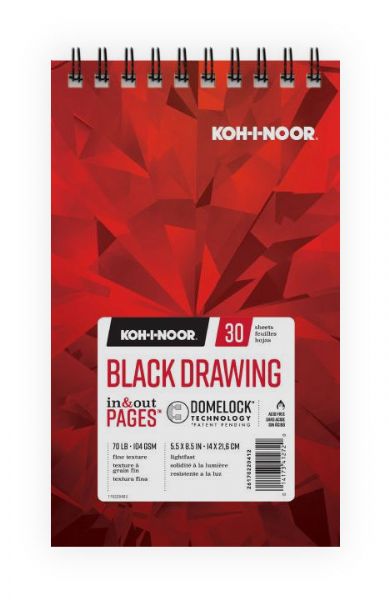 Koh-I-Noor K26170220412 Black Drawing Paper 5.5