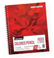 Koh-I-Noor K26170301013 Colored Pencil Paper 9" x 12"; Fine tooth textured 114 lb / 185 GSM bright white paper; Paper is designed for use with color pencils; Durable surface for multiple layers and burnishing; UPC 014173412430 (KOHINOORK26170301013 KOHINOOR-K26170301013 ARTWORK) 