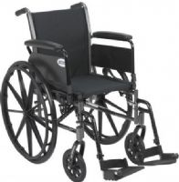 Drive Medical K316DFA-SF Cruiser III Light Weight Wheelchair with Flip Back Removable Arms, Full Arms, Swing away Footrests, 16" Seat, 8" Casters, 4 Number of Wheels, 14" Armrest Length, 27.5" Armrest to Floor Height, 16" Back of Chair Height, 12" Closed Width, 24" x 1" Rear Wheels, 16"-18" Seat Depth, 16" Seat Width, 8" Seat to Armrest Height, 17.5"-19.5" Seat to Floor Height, 15.5"-18.5" Seat to Foot Deck, UPC 822383133850 (K316DFA-SF K316DFA SF K316DFASF) 