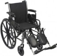 Drive Medical K318DDA-ELR  Cruiser III Light Weight Wheelchair with Flip Back Removable Arms, Desk Arms, Elevating Leg Rests, 18" Seat, 4 Number of Wheels, 10" Armrest Length, 27.5" Armrest to Floor Height, 16" Back of Chair Height, 8" Casters, 12" Closed Width, 24" x 1" Rear Wheels, 16"-18" Seat Depth, 18" Seat Width, 300 lbs Product Weight Capacity, 8" Seat to Armrest Height, 17.5"-19.5" Seat to Floor Height, UPC 822383123363 (K318DDA-ELR K318DDA ELR K318DDAELR) 