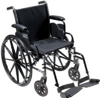 Drive Medical K318DDA-SF Cruiser III Light Weight Wheelchair with Flip Back Removable Arms, Desk Arms, Swing away Footrests, 18" Seat, 4 Number of Wheels, 10" Armrest Length, 27.5" Armrest to Floor Height, 16 "Back of Chair Height, 8" Casters, 12" Closed Width, 24" x 1" Rear Wheels, 16"-18" Seat Depth, 18" Seat Width, 8" Seat to Armrest Height, 17.5"-19.5" Seat to Floor Height, UPC 822383123356 (K318DDA-SF K318DDA SF K318DDASF) 