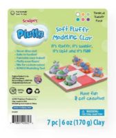 Sculpey K34301 Pluffy Tropical Variety Pack; It's fluffy, it's squishy, it's light and it's FUN!; This amazingly versatile clay never dries out; PLUFFY is lightweight, but thick pieces bake hard so that they wont crack or break, even in larger pieces; Thinner baked pieces are durable and flexible; Once baked, PLUFFY can be painted with 100% acrylic paints and after baking PLUFFY even floats!; UPC 715891406823 (SCULPEYK34301 SCULPEY-K34301 PLUFFY-K34301 ARTWORK SCULPTING) 