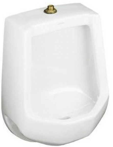 Kohler K-4989-T-0 Model K-4989-T Freshman Urinal with Top Spud, White, Vitreous china, Siphon jet urinal, 3/4