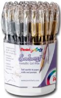 Pentel K908XZ-4D Sunburst, Metallic Gel Pen Display; 48 pens, assorted colors; Dimensions 8.12" x 6.62" x 4.88"; Weight 3 lbs; UPC 072512226971 (PENTELK908XZ4D PENTEL K908XZ4D K908XZ 4D K908XZ-4D) 