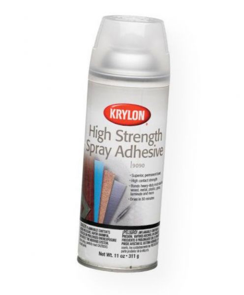 Krylon K9090 High Strength Spray Adhesive; Superior, permanent bond with high contact strength; Bonds heavyweight materials like wood, metal, plastic, glass, laminate, and more; 11 oz can; Shipping Weight 0.94 lb; Shipping Dimensions 2.5 x 2.5 x 8.00 in; UPC 724504090908 (KRYLONK9090 KRYLON-K9090 KRYLON/K9090 ADHESIVE CRAFTS)