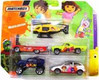 Mattel K9774 Matchbox Nickelodeon 5 Pack Vehicles Cars, 5 Matchbox cars featuring, Wonder Pets, Dora, Diego, Backyardigans (K97-74 K97 74 K9-774 K-9774) 