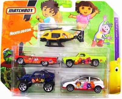 Mattel K9774 Matchbox Nickelodeon 5 Pack Vehicles Cars, 5 Matchbox 
