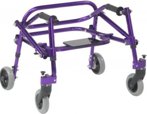 Drive Medical KA1200S-2GWP Nimbo 2G Lightweight Posterior Walker with Seat, Extra Small, Height Adjustable Aluminum Frame, 4 Number of Wheels, 19.5
