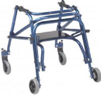 Drive Medical KA2200S-2GKB Nimbo 2G Lightweight Posterior Walker with Seat, Small, Height Adjustable Aluminum Frame, 4 Number of Wheels, 25" Max Handle Height, 19" Min Handle Height, 13.5" Inside Hand Grip Width, 85 lbs Product Weight Capacity, Revised Hand grip design for increased user comfort, One directional override bracket to allow for two directional movement, Knight Blue Color, UPC 822383583976 (KA2200S-2GKB KA2200S 2GKB KA2200S2GKB) 