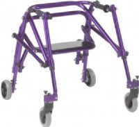 Drive Medical KA2200S-2GWP Nimbo 2G Lightweight Posterior Walker with Seat, Small, Height Adjustable Aluminum Frame, 4 Number of Wheels, 25" Max Handle Height, 19" Min Handle Height, 13.5" Inside Hand Grip Width, 85 lbs Product Weight Capacity, Revised Hand grip design for increased user comfort, One directional override bracket to allow for two directional movement, Wizard Purple Color, UPC 822383583983 (KA2200S-2GWP KA2200S 2GWP KA2200S2GWP) 