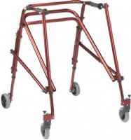 Drive Medical KA4200-2GCR Nimbo 2G Lightweight Posterior Walker, Large, Height Adjustable Aluminum Frame, Aluminum Primary Product Material, 36" Max Handle Height, 28" Min Handle Height, 16.5" Inside Hand Grip Width, 190 lbs Product Weight Capacity, Soft rubber wheels adhere to any surface and will not allow the Nimbo to slide backwards when using one-directional setting, Castle Red Color, UPC 822383583891 (KA4200-2GCR KA4200 2GCR KA42002GCR) 