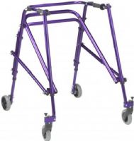 Drive Medical KA4200-2GWP Nimbo 2G Lightweight Posterior Walker, Large, Height Adjustable Aluminum Frame, Aluminum Primary Product Material, 36" Max Handle Height, 28" Min Handle Height, 16.5" Inside Hand Grip Width, 190 lbs Product Weight Capacity, Soft rubber wheels adhere to any surface and will not allow the Nimbo to slide backwards when using one-directional setting, Wizard Purple Color, UPC 822383583914 (KA4200-2GWP KA4200 2GWP KA42002GWP) 