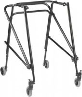 Drive Medical KA5200-2GEB Nimbo 2G Lightweight Posterior Walker, Extra Large, Aluminum Primary Product Material, 4 Number of Wheels, 41" Max Handle Height, 36" Min Handle Height, 17.75" Inside Hand Grip Width, Height Adjustable Aluminum Frame, Easily folds for transport, Revised Hand grip design for increased user comfort, One directional override bracket to allow for two directional movement, UPC 822383583921, Emperor Black Color (KA5200-2GEB KA5200 2GEB KA52002GEB) 