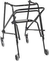 Drive Medical KA5200S-2GEB Nimbo 2G Lightweight Posterior Walker with Seat, Extra Large, 4 Number of Wheels, 41" Max Handle Height, 36" Min Handle Height, 17.75" Inside Hand Grip Width, 250 lbs Product Weight Capacity, Height Adjustable Aluminum Frame, Easily folds for transport, Revised Hand grip design for increased user comfort, UPC 822383584201, Emperor Black Color (KA5200S-2GEB KA5200S 2GEB KA5200S2GEB) 