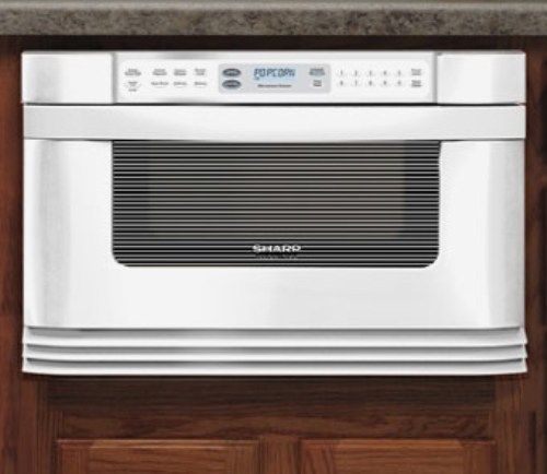 Sharp KB-6014LW Insight Pro Microwave Drawer Oven 24-inches Wide, White, 1.0 cu. ft. capacity (holds 9 x 13 Inches Dish), 1000 Watts, Front-Mounted Touch Controls, Microwave Keep Warm, up to 30 minutes, Kitchen Timer, Control Lock, Demonstration mode, Sensor Cook, Reheat (KB6014LW KB 6014LW KB-6014L KB-6014)