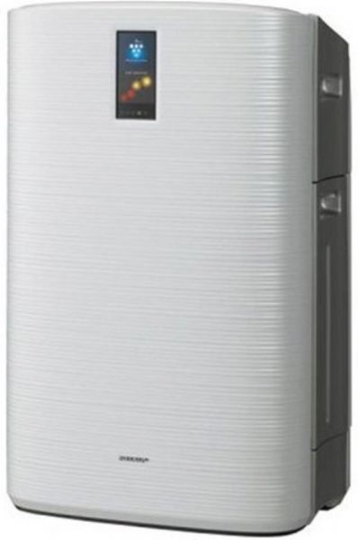 Sharp KC-150U Plasmacluster Air Purifier with Humidifying Function, 330 sq.ft. Applicable Floor Space, 347 sq. ft Recommended Room Size, On / Off Plasmacluster Ion Modes, 1.06 gallons Tank  Capacity, 3 and auto with sensor Fan Speeds, 2 Operation Button, Clean Air / Clean Air & Humidify Manual Operation, Dust Sensor Clean Sign Indicator, Automatic Operation based on Sensors, EnergyStar, Remote Control, Quick Clean (KC 150U KC150U)