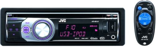 JVC KD-R610 USB/CD Receiver with Front AUX, MOS-FET 50W x 4 (20W RMS x 4), 24-bit DAC, 3-Band Parametric iEQ, Ready for Bluetooth(R) Wireless Technology, USB Audio for iPod/iPhone etc., 2-Way Control for iPod/iPhone (Headunit/iPod or iPhone), Front USB Port (MP3/WMA/iPod & iPhone Audio), MP3/WMA Compatible with ID3/WMA Tag (CD/USB), HD Radio Ready (KDR610 KD R610 KDR-610)