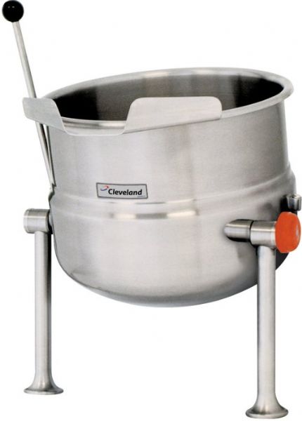 Cleveland KDT-1-T Steam Jacketed Direct Steam Tabletop Oyster Kettle, 50 PSI steam jacket rating with safety valve, 0.625 Gallons Capacity, Floor Model Installation Type, Partial Kettle Jacket, Steam Power Type, 1/2