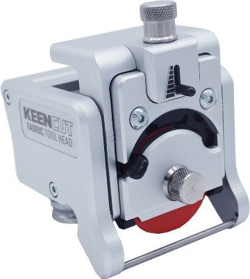 Keencut E3T-FAB Evolution3 QuikSwap Fabric Tool Head; For use with Evolution3 SmartFold, Evolution3 BenchTop and Evolution3 FreeHand Cutters; Dimensions: 6 x 5 x 4; Weight: 2.2 pounds (KEENCUTE3TFAB KEENCUT-E3TFAB KEENCUT E3T-FAB)