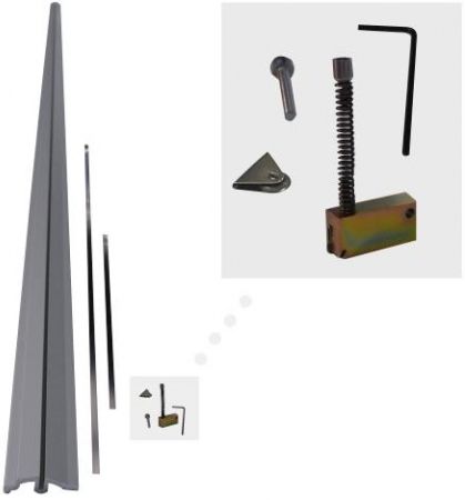 Keencut STGLC Glass Cutting Kit; For use with any sized SteelTrak, enabling users to safely score and break glass vertically on the machine, up to 65 in.; Has a simple clip on and off fitting so no tools are required; Dimensions: 74 x 3 x 3 in.; Weight: 4.9 pounds (KEENCUTSTGLC KEENCUT-STGLC)